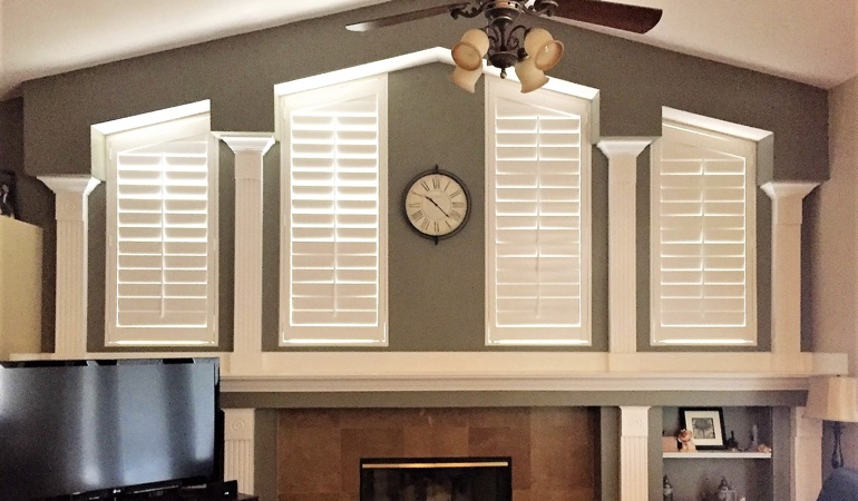 Polywood Shutters in Family Room in Detroit